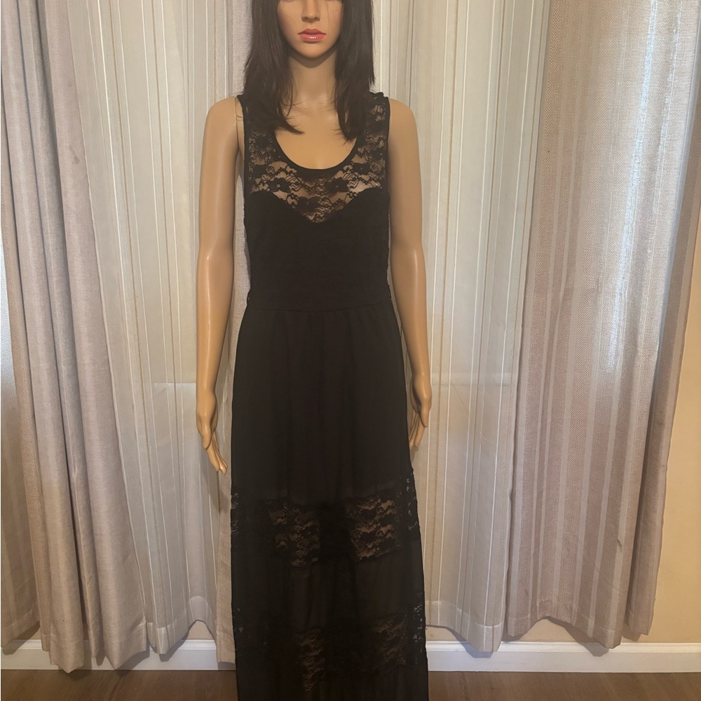 Black Lace Maxi Dress